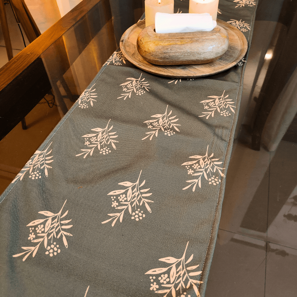 Table Runner - Bunga Raya Green