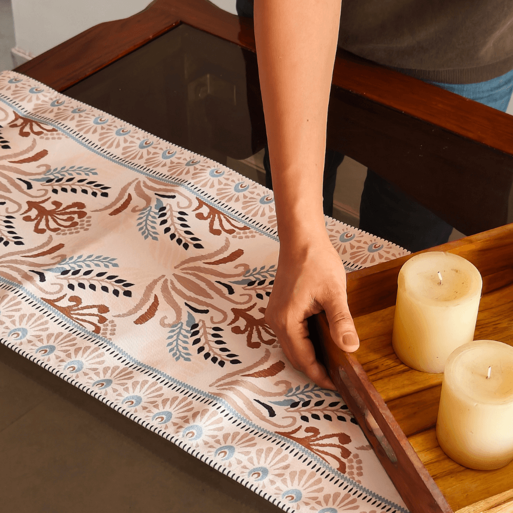 table runner 金彩古鏡文　帯リメイク　正絹 IFRP38-E-23-i.png