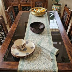 Elegant Floral Indian Table Runner