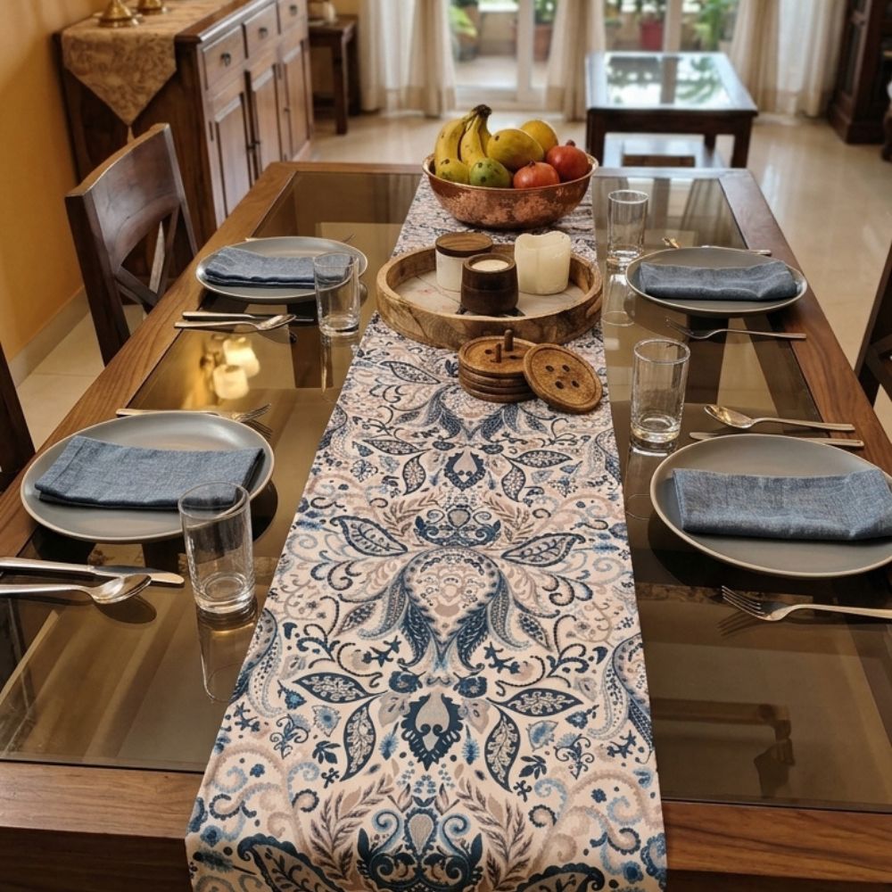 Blue Purple Table Runner