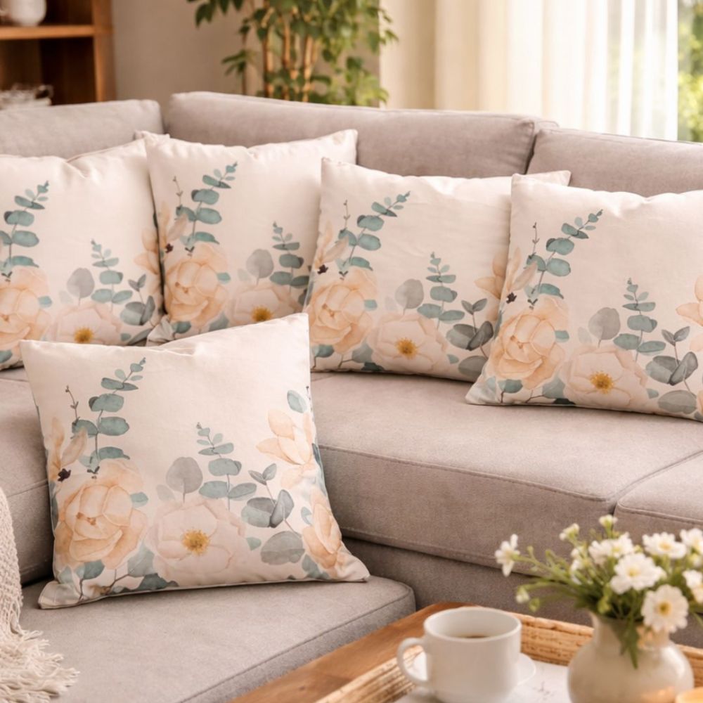 Graceful Rose Cushion Covers - Set of 5