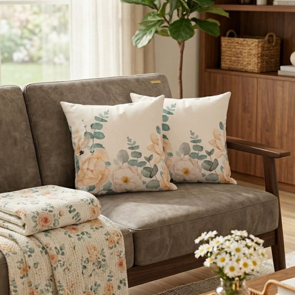 Graceful Rose Cushion Covers - Set of 5