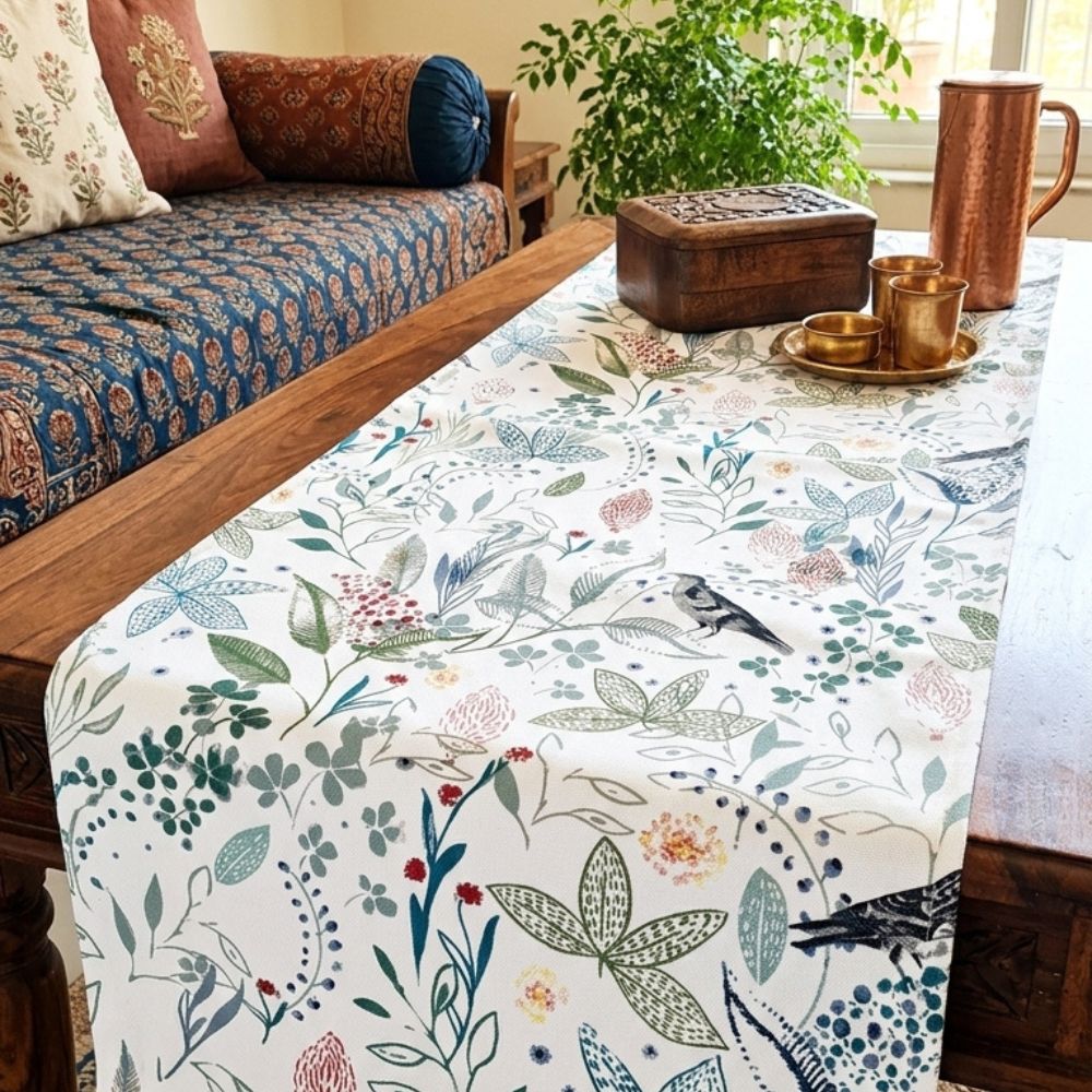 Spirited Birdy Flock Coffee Table Runner