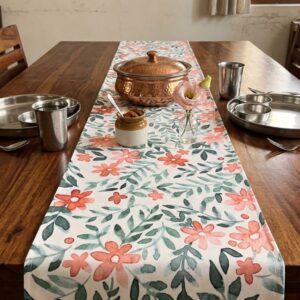 Watercolor Floral Table Runner